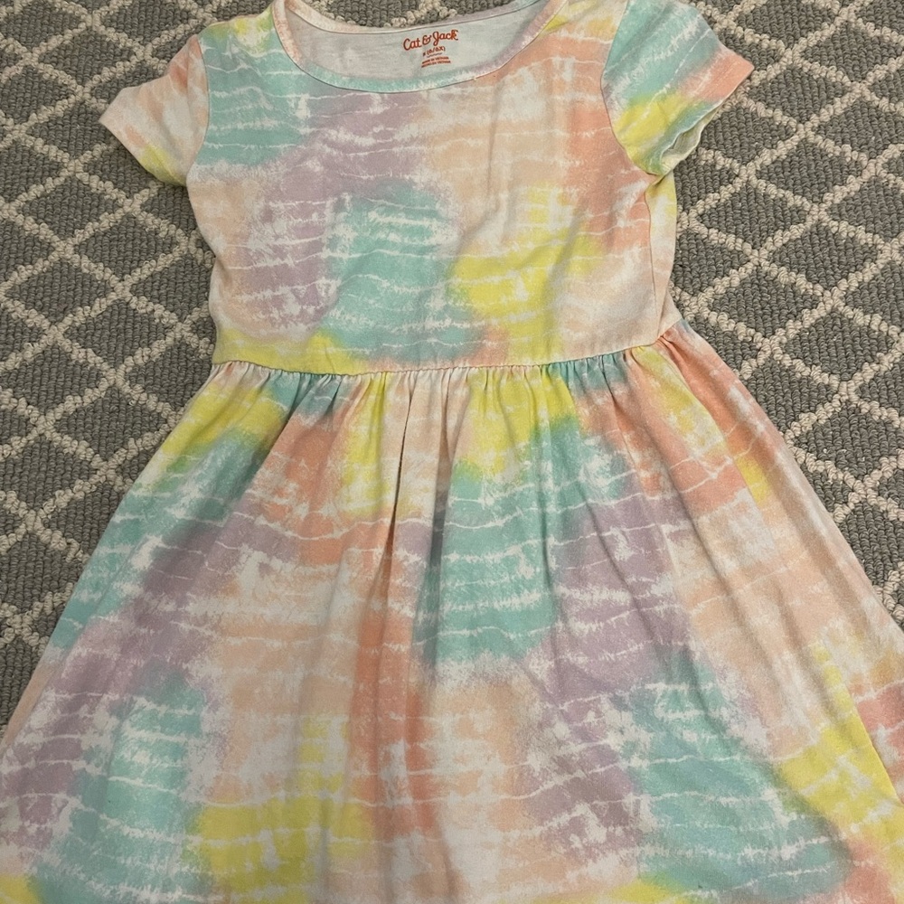 Cat & Jack Pastel Tie-Dye Dress Size 8
